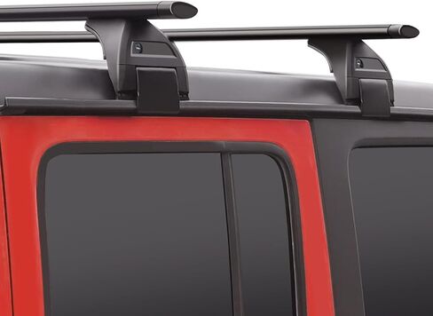قضبان متقاطعة لحامل السقف بوزن 200 رطل من Wonderdriver متوافقة مع جيب رانجلر JK JL Gladiator JT 2007-2024 مع قفل معدني مضاد للسرقة، و2 و4 أبواب من الألومنيوم متقاطعة على السطح لنقل البضائع كاياك in Kuwait