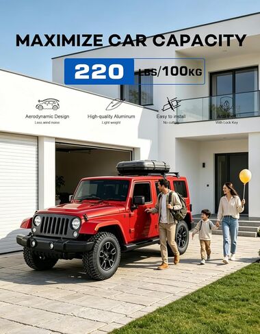 قضبان متقاطعة لحامل السقف بوزن 200 رطل من Wonderdriver متوافقة مع جيب رانجلر JK JL Gladiator JT 2007-2024 مع قفل معدني مضاد للسرقة، و2 و4 أبواب من الألومنيوم متقاطعة على السطح لنقل البضائع كاياك in Kuwait