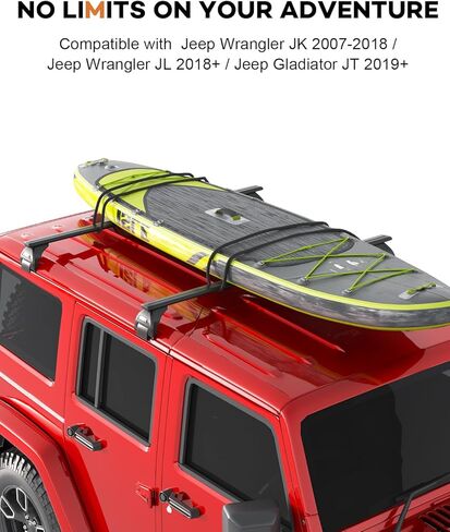 قضبان متقاطعة لحامل السقف بوزن 200 رطل من Wonderdriver متوافقة مع جيب رانجلر JK JL Gladiator JT 2007-2024 مع قفل معدني مضاد للسرقة، و2 و4 أبواب من الألومنيوم متقاطعة على السطح لنقل البضائع كاياك in Kuwait
