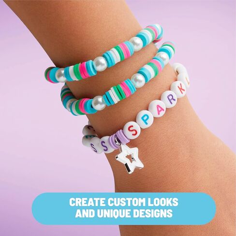 Claire’s DIY Bracelet Kit – 895-Piece Jewelry Making Supplies Set| Clay Heishi Beads, Alphabet, Charms, String| Friendship Bracelet Kit for Girls| Arts & Crafts Activity| Fashion Accessory Gift Age 8+ in Saudi Arabia