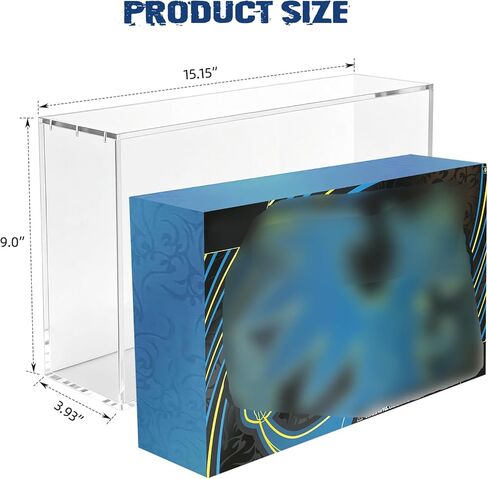 Magnetic Acrylic Display Case for Mega CHARZRD X ex Ultra-Premium Collection UPC and 151 UPC – 8mm/5mm Thick Acrylic with N52 Magnets – Protective Display for Card Collection Boxes in Saudi Arabia