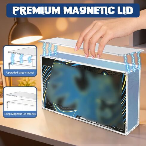 Magnetic Acrylic Display Case for Mega CHARZRD X ex Ultra-Premium Collection UPC and 151 UPC – 8mm/5mm Thick Acrylic with N52 Magnets – Protective Display for Card Collection Boxes in Saudi Arabia