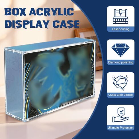 Magnetic Acrylic Display Case for Mega CHARZRD X ex Ultra-Premium Collection UPC and 151 UPC – 8mm/5mm Thick Acrylic with N52 Magnets – Protective Display for Card Collection Boxes in Saudi Arabia