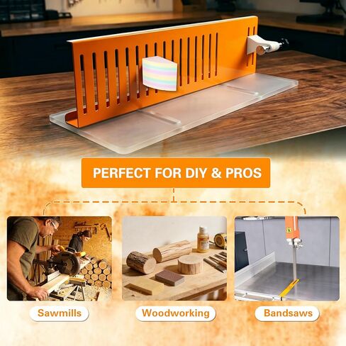 Log Milling Jig for Bandsaw – Adjustable Log Holder for Processing Logs into Boards, Bandsaw Log Sled with Acrylic Guide Plate, Heavy-Duty Steel & 3D Printed Clamp for Woodworking in Saudi Arabia