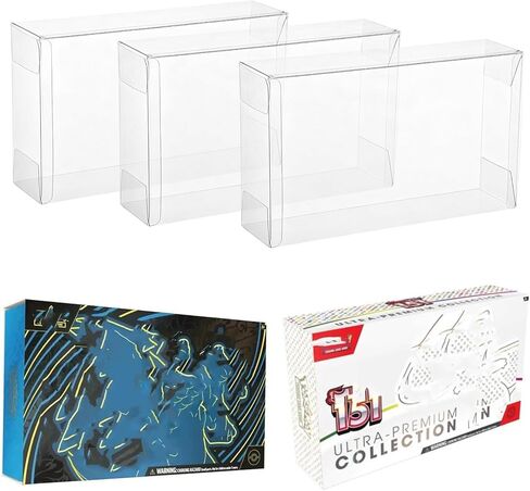 5 PCS Protector Cases for Mega Charizard X EX and Mew 151 UPC Clear Hard Premium Plastic Collection Protector Boxes Scratch Resistant for Displays or Storage Compatible with Mega Charzrd UPC & 151UPC in Saudi Arabia