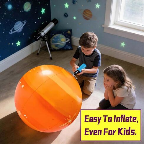 DULLBULL Inflatable Solar System Planets Science Toys with Pump & Hanging Strings – 9 Planets Solar System for Classroom Ceiling Decor, Birthday Party Decorations Astronomy Educational Gift for Kids in Saudi Arabia