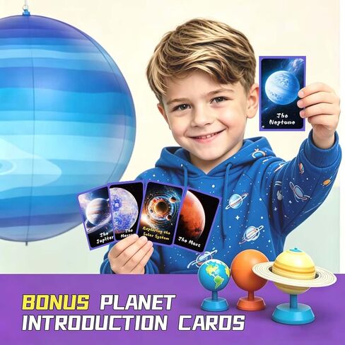 DULLBULL Inflatable Solar System Planets Science Toys with Pump & Hanging Strings – 9 Planets Solar System for Classroom Ceiling Decor, Birthday Party Decorations Astronomy Educational Gift for Kids in Saudi Arabia