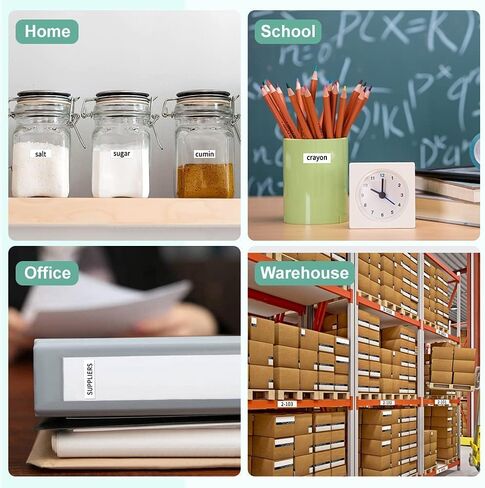 6 عبوات 45013 شريط متوافق مع Dymo 160 Label Maker Refill 1/2 بوصة أسود على أبيض D1 شريط ملصقات 45013 a45013 45013s S0720530 لـ LabelManager 280 160 420P 220P 210D 360D 450D، 23 قدمًا in Kuwait