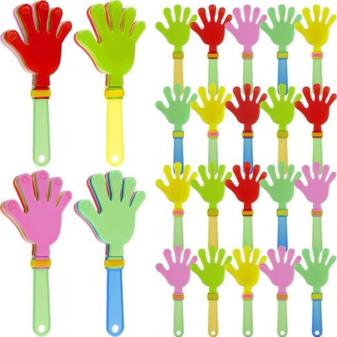 Meooeck 24 Pcs Hand Clappers 11 Inch Large Hand Clappers Noisemakers Bulk Cheer Noise Makers Finger Noise Makers for Sporting Events Fiesta Birthday Rewards Basketball Football Game Party Favors in Saudi Arabia