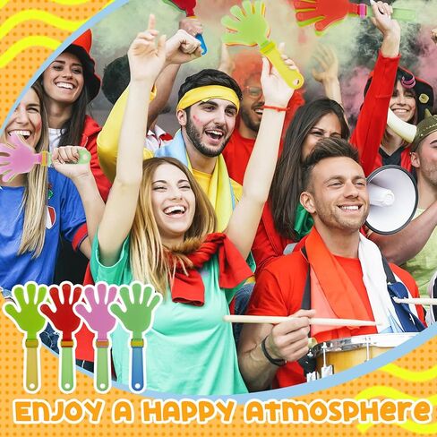 Meooeck 24 Pcs Hand Clappers 11 Inch Large Hand Clappers Noisemakers Bulk Cheer Noise Makers Finger Noise Makers for Sporting Events Fiesta Birthday Rewards Basketball Football Game Party Favors in Saudi Arabia