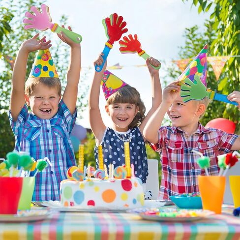 Meooeck 24 Pcs Hand Clappers 11 Inch Large Hand Clappers Noisemakers Bulk Cheer Noise Makers Finger Noise Makers for Sporting Events Fiesta Birthday Rewards Basketball Football Game Party Favors in Saudi Arabia