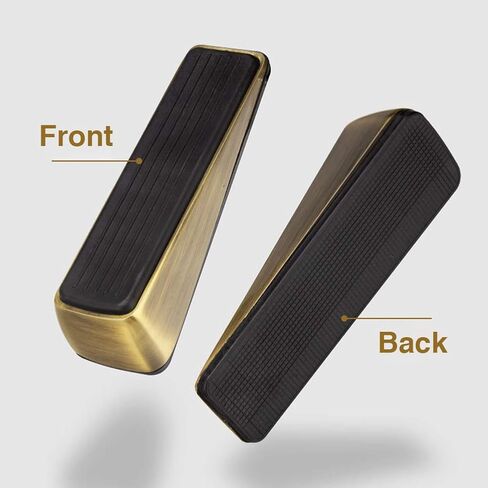 Gold Door Stopper, Zinc Alloy Heavy Duty Metal Door Stop with Anti-Slip Rubber Base, Tall Doors Stop Wedge Doorstops for Home Premium Doors Stopper Office (Color:Gold) in Saudi Arabia