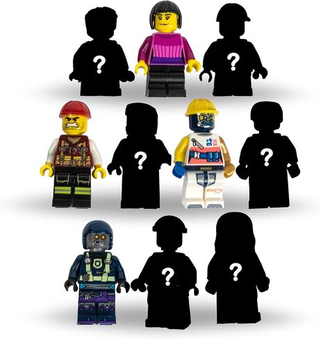Brick Loot Minifigures Pack of 10, Random Minifigure Pack, Set of Authentic Minifigs, Unique Brick Characters with Accessories, Compatible Toy Figures, Gift for Kids, No Duplicates Included in Kuwait