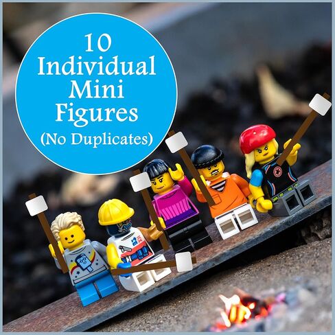 Brick Loot Minifigures Pack of 10, Random Minifigure Pack, Set of Authentic Minifigs, Unique Brick Characters with Accessories, Compatible Toy Figures, Gift for Kids, No Duplicates Included in Kuwait