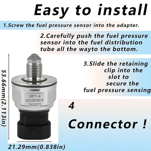5PP11-4 Fuel Injection Pressure Regulator Sensor Replace for 12635273 12633417, Compatible with Cadillac SRX XTS CTS ATS, Chevrolet Equinox Impala, GMC Terrain, Buick Regal and More Models in Saudi Arabia