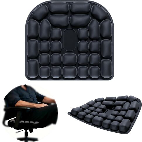Inflatable Seat Cushion, Pressure Relief Airplane Seat Cushion for Long Flights Built-in Air Pump, Portable Car Seat Cushions,Office Chair Wheelchair Cushions Relief Discomfort in Coccyx&Buttock in Saudi Arabia