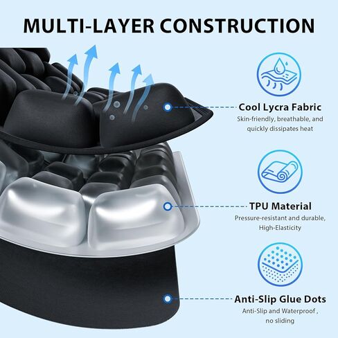 Inflatable Seat Cushion, Pressure Relief Airplane Seat Cushion for Long Flights Built-in Air Pump, Portable Car Seat Cushions,Office Chair Wheelchair Cushions Relief Discomfort in Coccyx&Buttock in Saudi Arabia