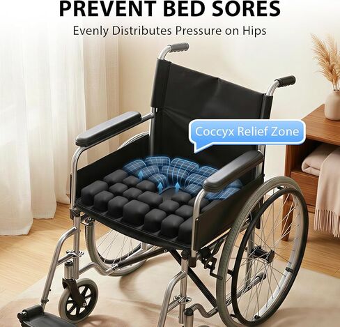 Inflatable Seat Cushion, Pressure Relief Airplane Seat Cushion for Long Flights Built-in Air Pump, Portable Car Seat Cushions,Office Chair Wheelchair Cushions Relief Discomfort in Coccyx&Buttock in Saudi Arabia