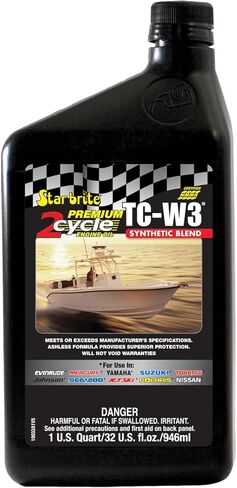STAR BRITE Premium 2-Cycle Engine Oil TC-W3 - High-Grade Synthetic Blend for All 2-Stroke Outboard Motors, Personal Watercraft & High-Performance Engines in Saudi Arabia