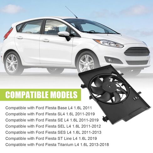 621-503 استبدال مروحة تبريد رادياتير المحرك لسيارة Ford Fiesta L4 1.6L 2011-2019، استبدل 622500 FO3115186 in Kuwait
