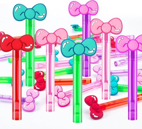 24PCS Bow Bubble Wands for Kawaii Party Favors Supplies Decorations, Pinata Goodie Bag Stuffers & Classroom Prizes Valentines Easter Halloween Christmas Stuffers in Saudi Arabia