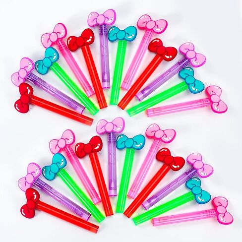 24PCS Bow Bubble Wands for Kawaii Party Favors Supplies Decorations, Pinata Goodie Bag Stuffers & Classroom Prizes Valentines Easter Halloween Christmas Stuffers in Saudi Arabia