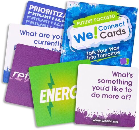 Future Focused We! Connect Cards - Conversation Cards for Future Focused Connection - 60 Color-Coded Questions and 10 No-Prep Group Activities - Ideal Office Games and Team Building Games in Saudi Arabia