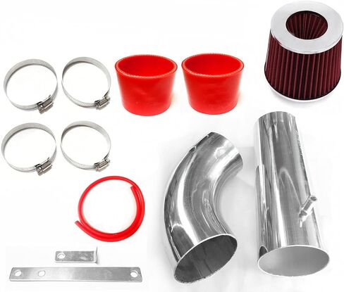 EMUNA COMPATIBLE PERFORMANCE AIR INTAKE SYSTEM KIT FOR 2PCS 2007-2013 ACURA MDX 3.7L V6 ENGINE/2007-2013 Odyssey 3.5L V6 Engine (BLACK) in Saudi Arabia