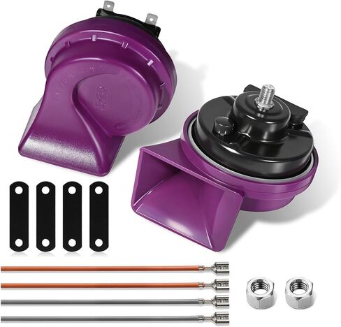 Super Loud Car Horns 12V Replacement Horn Kit 2PCS Super Loud electric Snail Horn Dual Tone Universal Air Horn Fit for Any 12V Cars,Trucks,Motorcycles,Van,Pickup(One pair) in Saudi Arabia