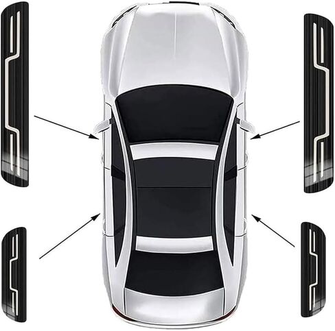 4 قطع واقي عتبة باب السيارة لـ Dacia Jogger 2018-2021، طبقة حماية ضد الخدش عند دخول الباب، ملحقات غطاء لوحة الجرجر التلقائي، مصقول بالتيتانيوم الأسود in Kuwait