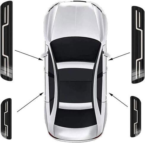 4 قطع واقي عتبة باب السيارة لـ Dacia Jogger 2018-2021، طبقة حماية ضد الخدش عند دخول الباب، ملحقات غطاء لوحة الجرجر التلقائي، مصقول بالتيتانيوم الأسود in Kuwait
