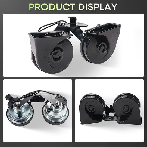 Dual Horn Assembly with Bracket Compatible with Ford F-250 F-350 F-450 F-550 Super Duty 2010-2016 Replace BC3Z-13832-A in Kuwait