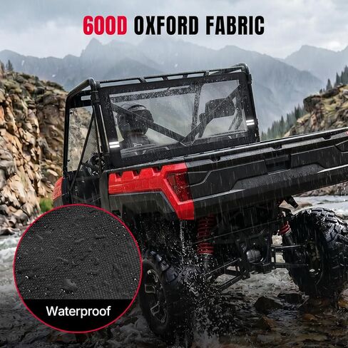 Oumurs UTV الزجاج الأمامي الخلفي الناعم، النافذة الخلفية الناعمة PVC المتوافقة مع Polaris Ranger 1000 XP Crew & Ranger 900/XP/Crew، مقاوم للغبار في جميع الأحوال الجوية، حماية ضد الماء 2013-2025 in Kuwait