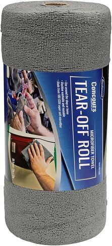 Eastwood Concours Tear Away Microfiber Towel Roll | Machine Washable and Reusable Micro Fiber Cleaning Cloth Rags | Best for Home, Garage, and Workshop Car Cleaning Supplies | 50 Sheets per Roll in Saudi Arabia