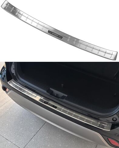 مناسب لـ 2020-2026 Toyota Highlander Bumper Topper، غطاء واقي ممتص الصدمات الخلفي وغطاء حماية عتبة الباب الخارجي لسيارة Highlander Hybrid 2021 2022 2023 2024 2025، أسود in Kuwait