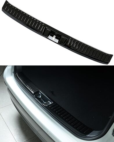 مناسب لـ 2020-2026 Toyota Highlander Bumper Topper، غطاء واقي ممتص الصدمات الخلفي وغطاء حماية عتبة الباب الخارجي لسيارة Highlander Hybrid 2021 2022 2023 2024 2025، أسود in Kuwait