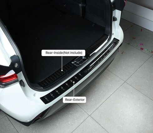 مناسب لـ 2020-2026 Toyota Highlander Bumper Topper، غطاء واقي ممتص الصدمات الخلفي وغطاء حماية عتبة الباب الخارجي لسيارة Highlander Hybrid 2021 2022 2023 2024 2025، أسود in Kuwait