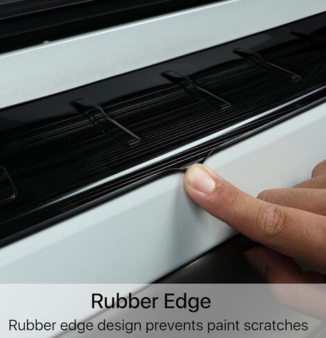 مناسب لـ 2020-2026 Toyota Highlander Bumper Topper، غطاء واقي ممتص الصدمات الخلفي وغطاء حماية عتبة الباب الخارجي لسيارة Highlander Hybrid 2021 2022 2023 2024 2025، أسود in Kuwait