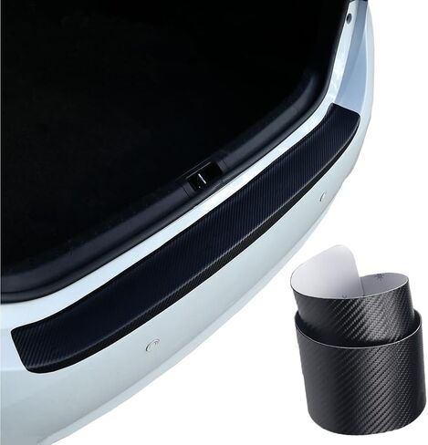 Rear Bumper Protector 35.43"x3.14" for SUVs Trucks, Matte Black Anti-Scratch Trunk Guard, Full-Coverage Adhesive No Curl, UV-Resistant Easy Install Universal Fit in Saudi Arabia
