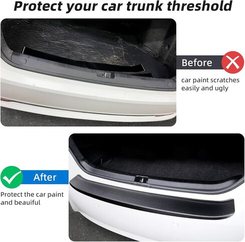 Rear Bumper Protector 35.43"x3.14" for SUVs Trucks, Matte Black Anti-Scratch Trunk Guard, Full-Coverage Adhesive No Curl, UV-Resistant Easy Install Universal Fit in Saudi Arabia