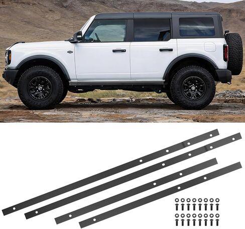 غطاء لحام قرصة مناسب لفورد برونكو، أغطية لحام قرصة جانبية متوافقة مع Ford Bronco 4 Door 2021 2022 2023 2024 2025 2026، ملحقات برونكو الواقية الخارجية من الألومنيوم in Kuwait