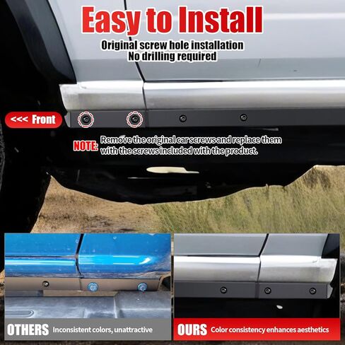 غطاء لحام قرصة مناسب لفورد برونكو، أغطية لحام قرصة جانبية متوافقة مع Ford Bronco 4 Door 2021 2022 2023 2024 2025 2026، ملحقات برونكو الواقية الخارجية من الألومنيوم in Kuwait