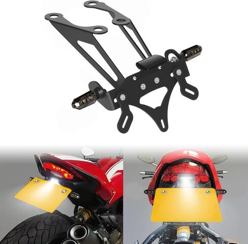Monster 821 Fender Eliminator Kit Compatible with Monster 797 797Plus 1200 1200S 659 821 821Stealth & Supersport 939 939S 950 950S Tail Tidy License Plate Bracket with Turn Signals (Clear) in Saudi Arabia