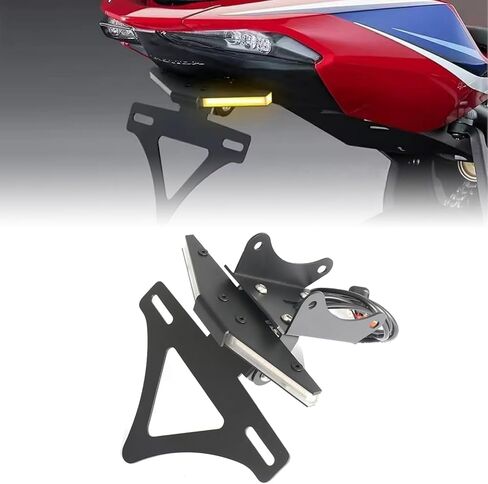 Motorcycle Tail Tidy Integrated License Plate Holder Compatible with Honda CBR1000RR-R/SP 2020 2021 2022 2023 2024 Fender Eliminator Kit CBR1000RR-R Tail Tidy License Plate Bracket with Turn Signal in Saudi Arabia
