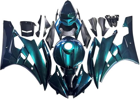 الزجاج الأمامي للدراجات النارية مناسب لياماها YZF-600 R6 2006 2007 R6 06 07 ABS البلاستيك الزجاج الأمامي منحرف الرياح الأسود in Kuwait