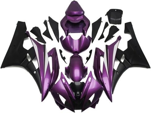 الزجاج الأمامي للدراجات النارية مناسب لياماها YZF-600 R6 2006 2007 R6 06 07 ABS البلاستيك الزجاج الأمامي منحرف الرياح الأسود in Kuwait