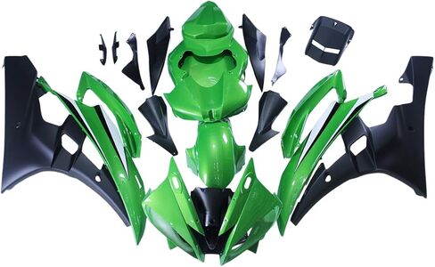 الزجاج الأمامي للدراجات النارية مناسب لياماها YZF-600 R6 2006 2007 R6 06 07 ABS البلاستيك الزجاج الأمامي منحرف الرياح الأسود in Kuwait