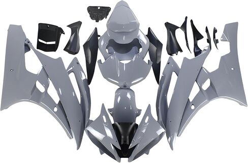 الزجاج الأمامي للدراجات النارية مناسب لياماها YZF-600 R6 2006 2007 R6 06 07 ABS البلاستيك الزجاج الأمامي منحرف الرياح الأسود in Kuwait