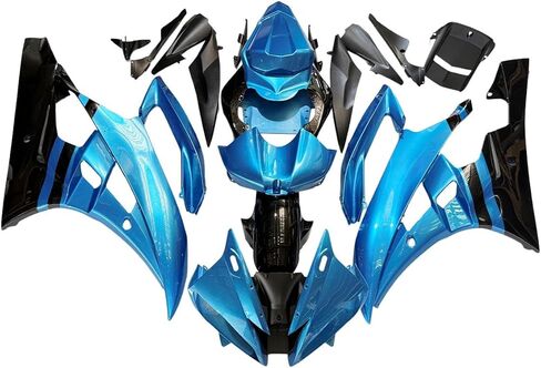 الزجاج الأمامي للدراجات النارية مناسب لياماها YZF-600 R6 2006 2007 R6 06 07 ABS البلاستيك الزجاج الأمامي منحرف الرياح الأسود in Kuwait