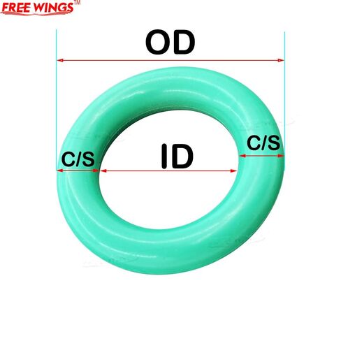 الأخضر FKM يا الدائري الختم CS3.55mm سمك OD325.10mm ~ 735.04mm النفط مقاومة الأحماض والقلويات ختم طوقا يا الدائري (OD375.10mm (2PCS)) in Kuwait